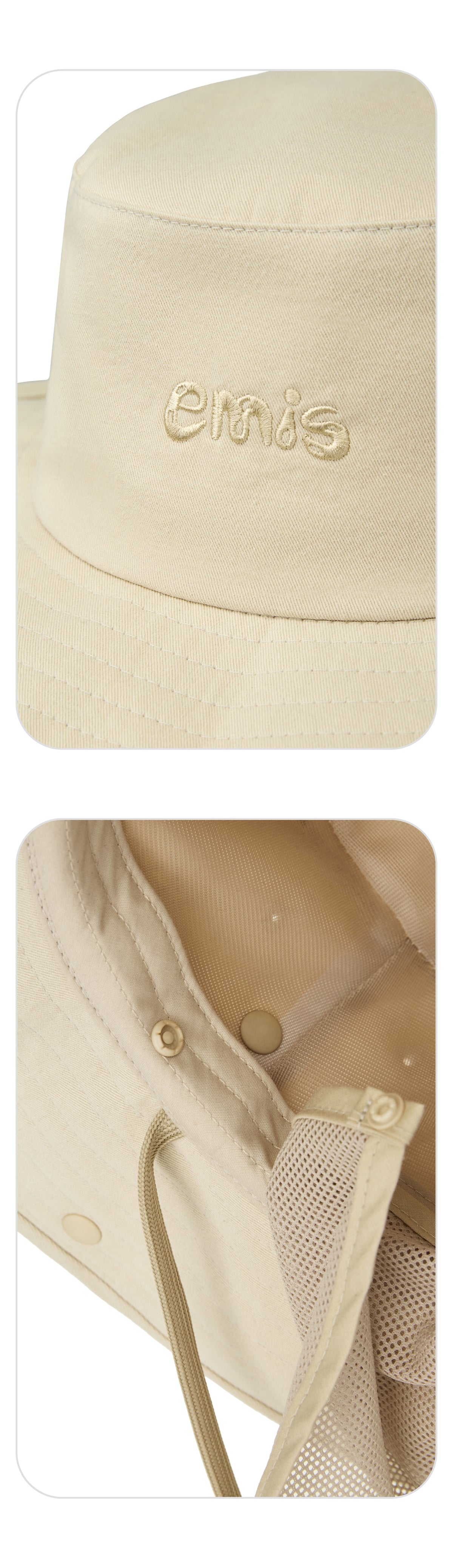 EMIS Coastal Cotton Bucket Hat-Beige