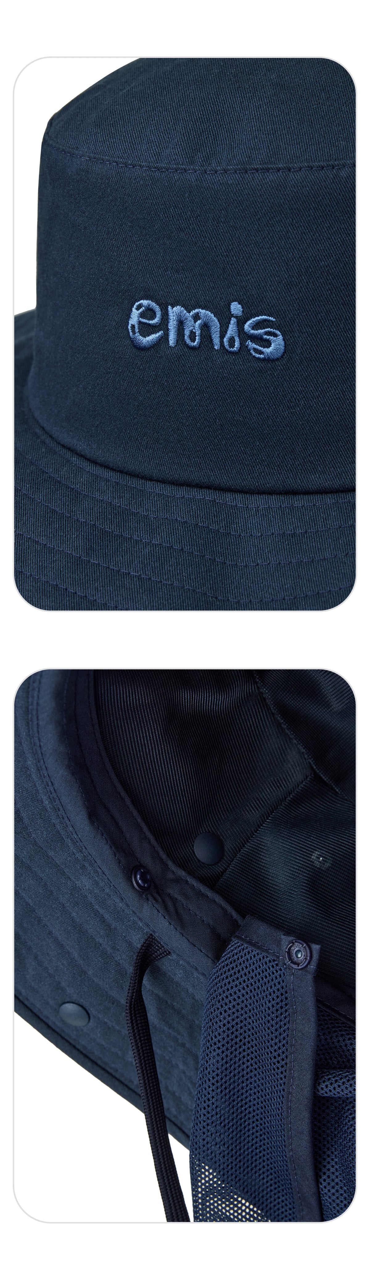 EMIS Coastal Cotton Bucket Hat-Navy