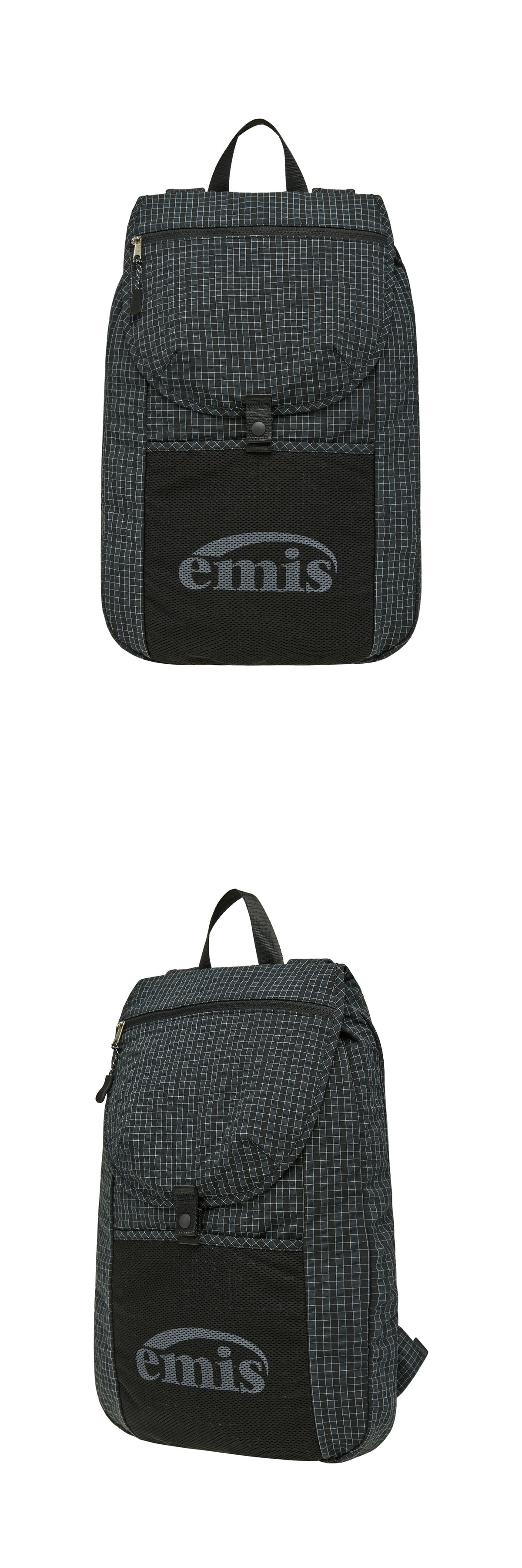 Emis Packable Check Backpack-Black