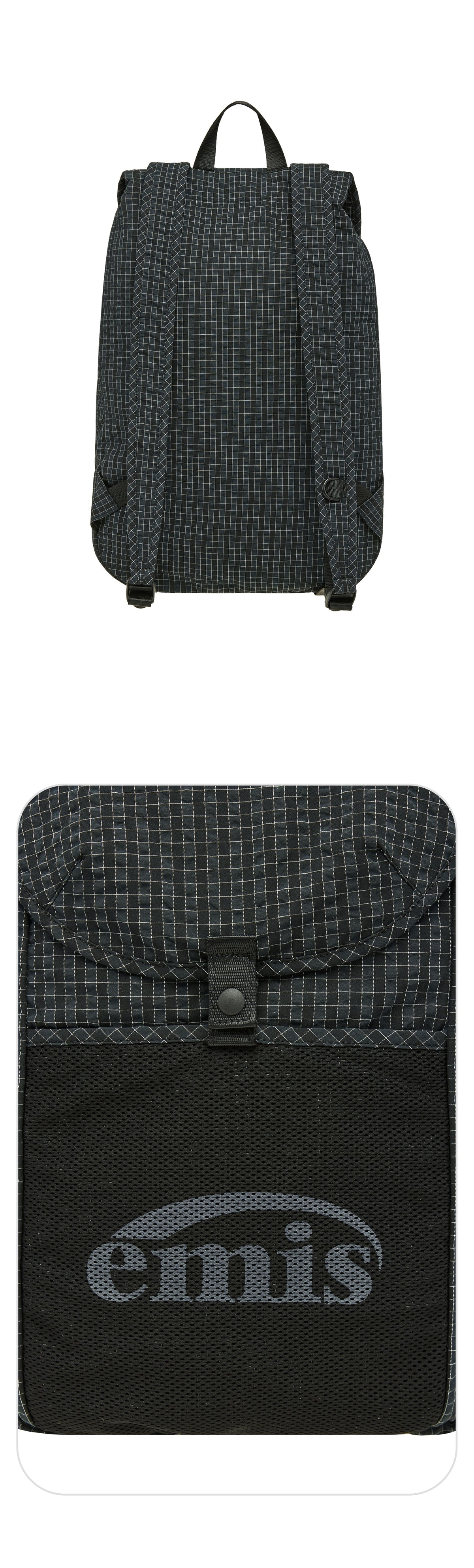 Emis Packable Check Backpack-Black