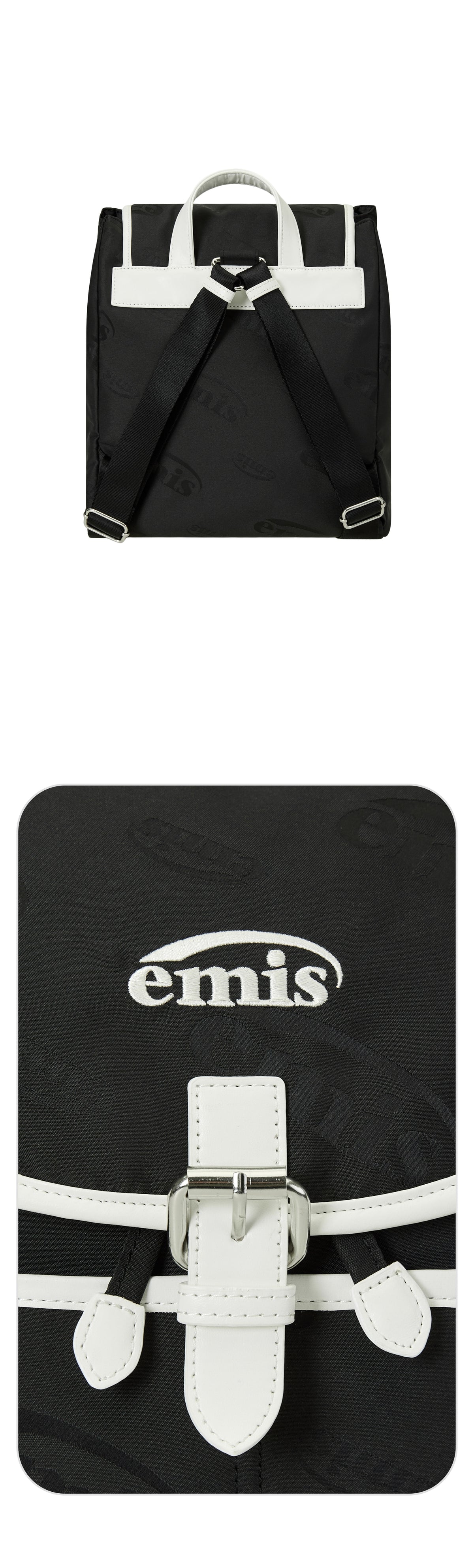 Emis Logo Jacquard Backpack-Black