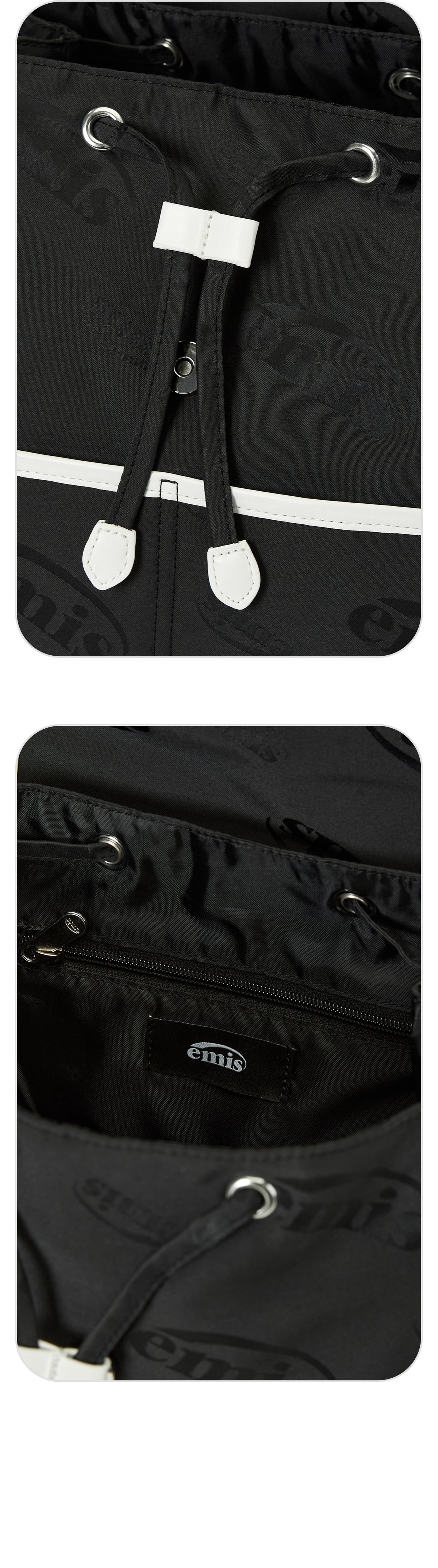 Emis Logo Jacquard Backpack-Black