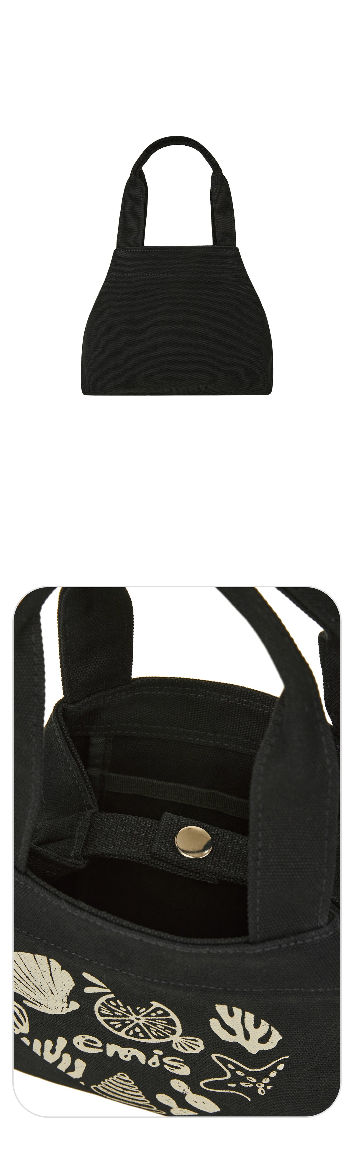 EMIS Heart Coastal Mini Tote Bag-Black