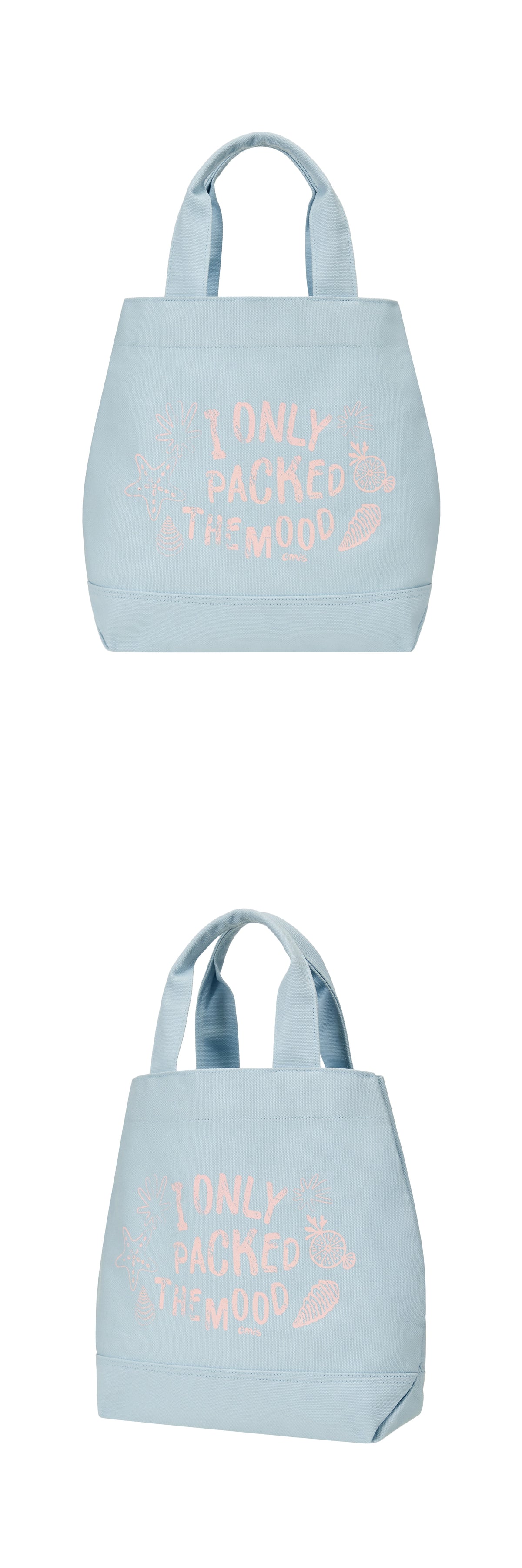 EMIS Quote Coastal Tote Bag-Pastel Blue
