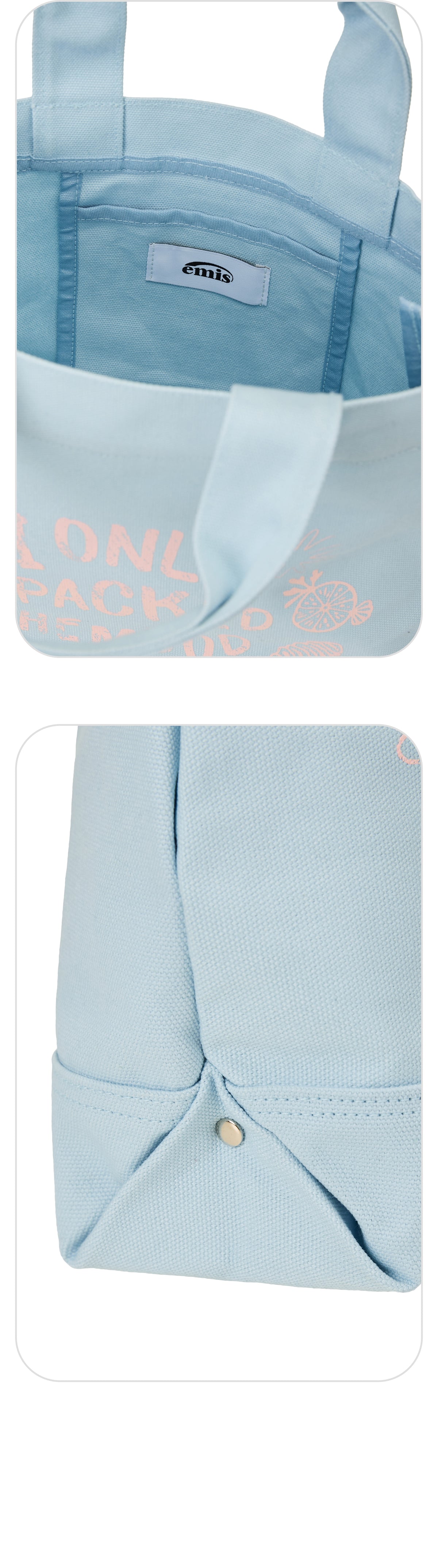 EMIS Quote Coastal Tote Bag-Pastel Blue