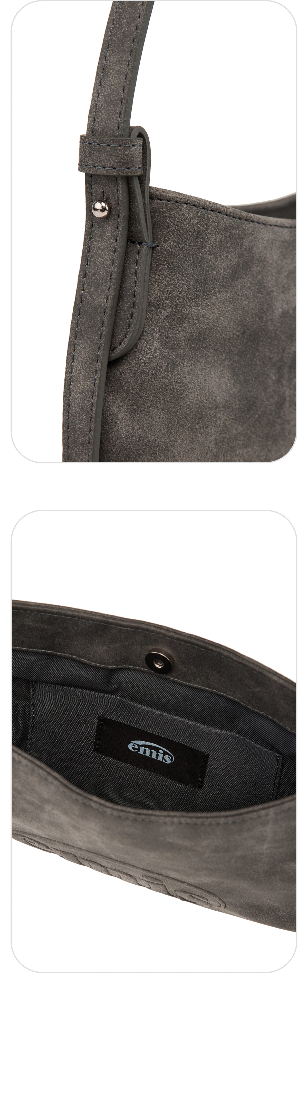 EMIS Logo Embossed Tote Bag-Black