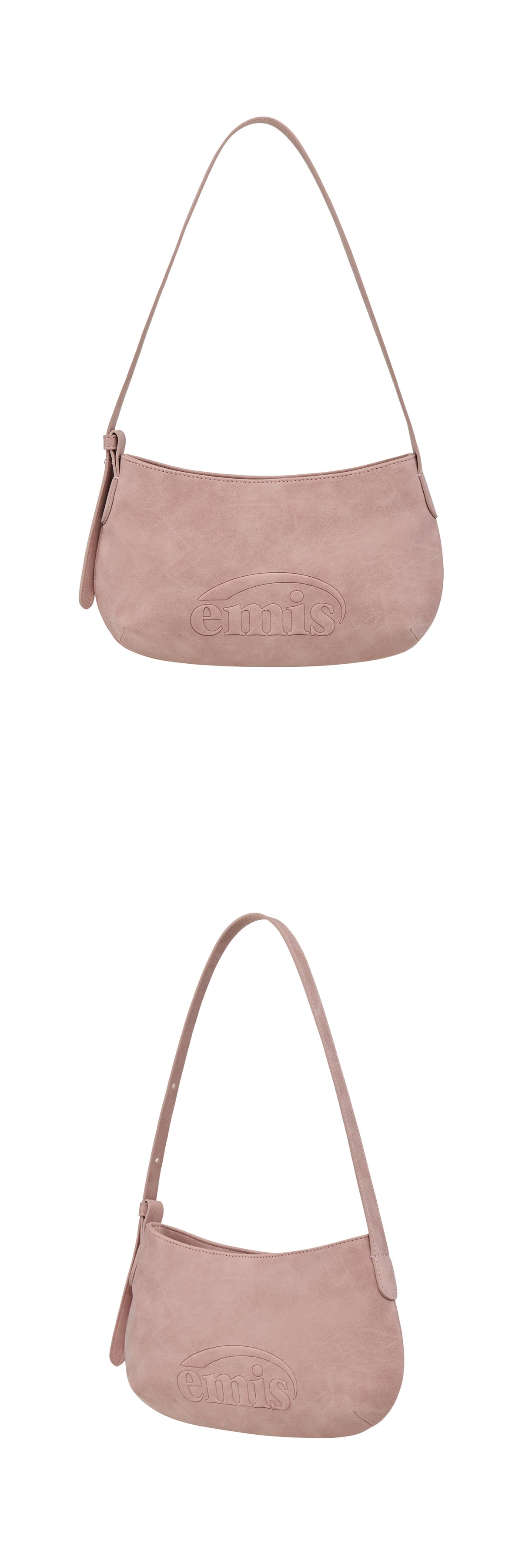 EMIS Logo Embossed Tote Bag-Pink
