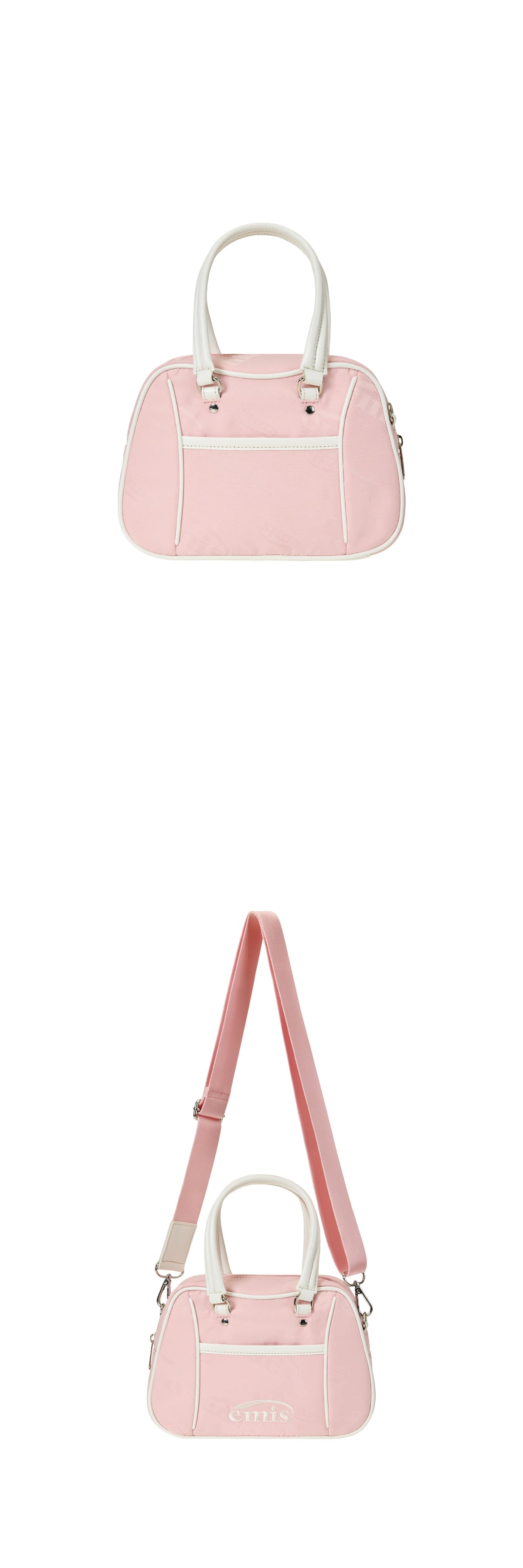 EMIS Logo Jacquard Tote Bag-Pink