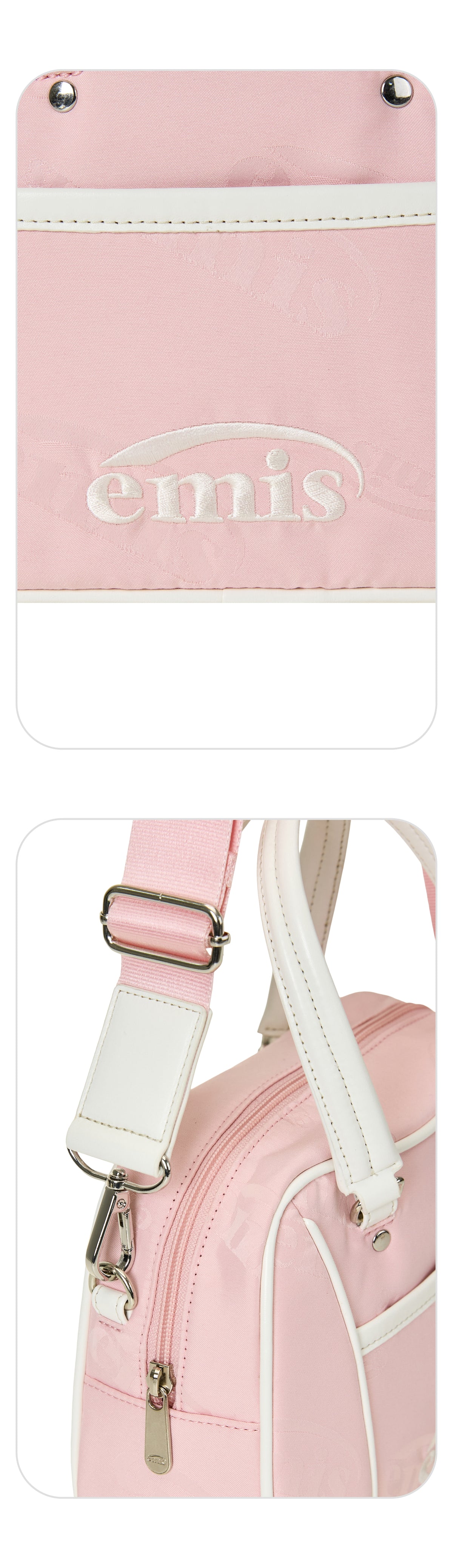 EMIS Logo Jacquard Tote Bag-Pink