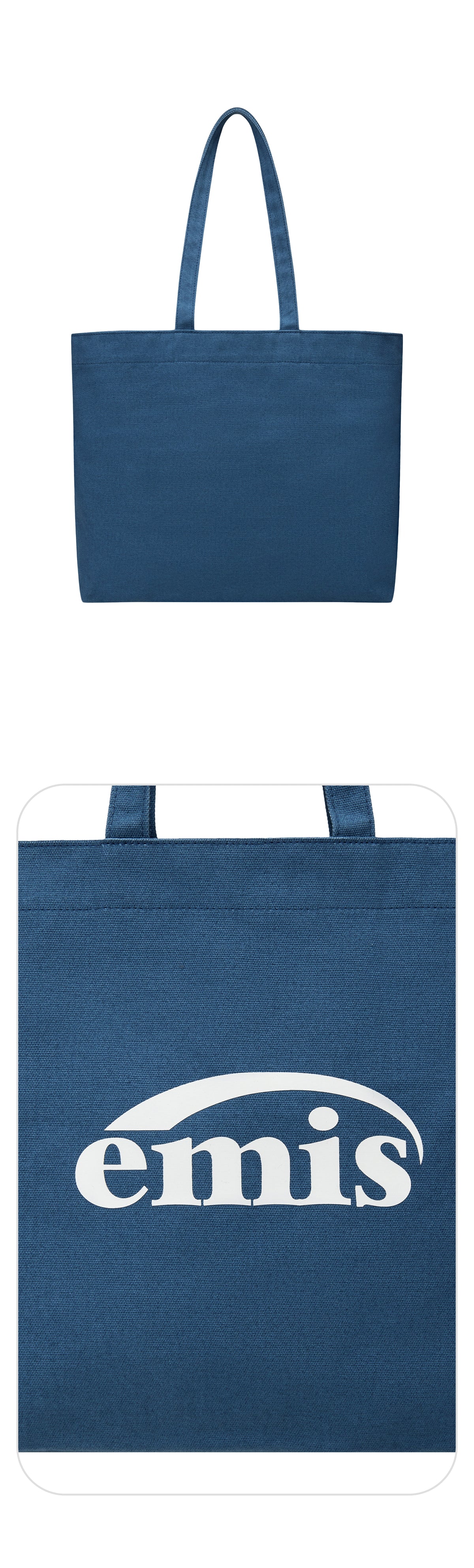 Emis Logo Oxford Shoulder Bag-Blue