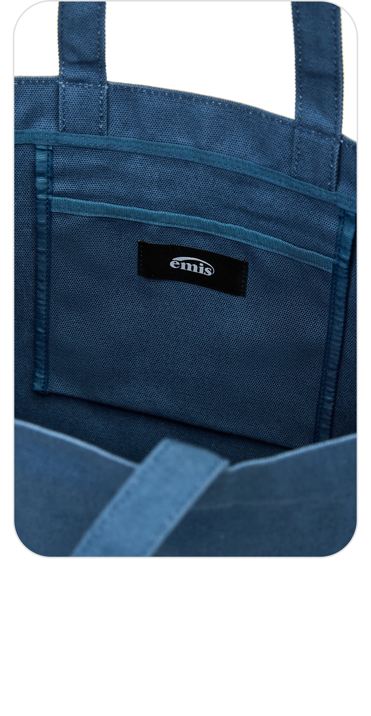 Emis Logo Oxford Shoulder Bag-Blue