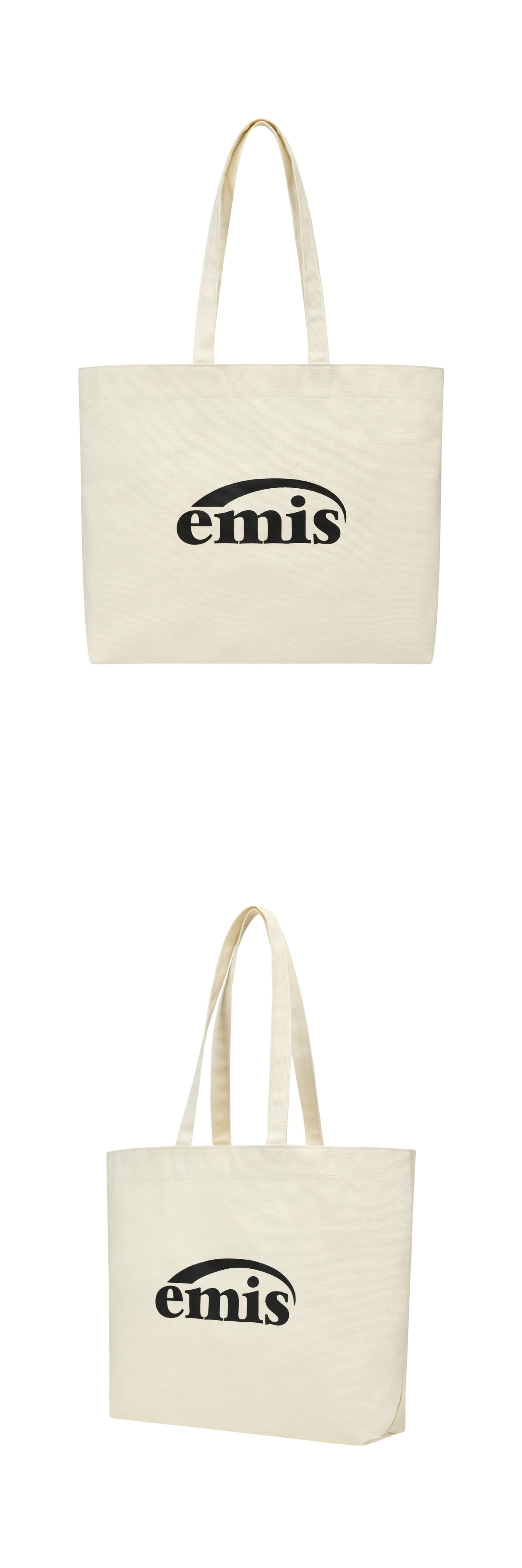 Emis Logo Oxford Shoulder Bag-Ivory