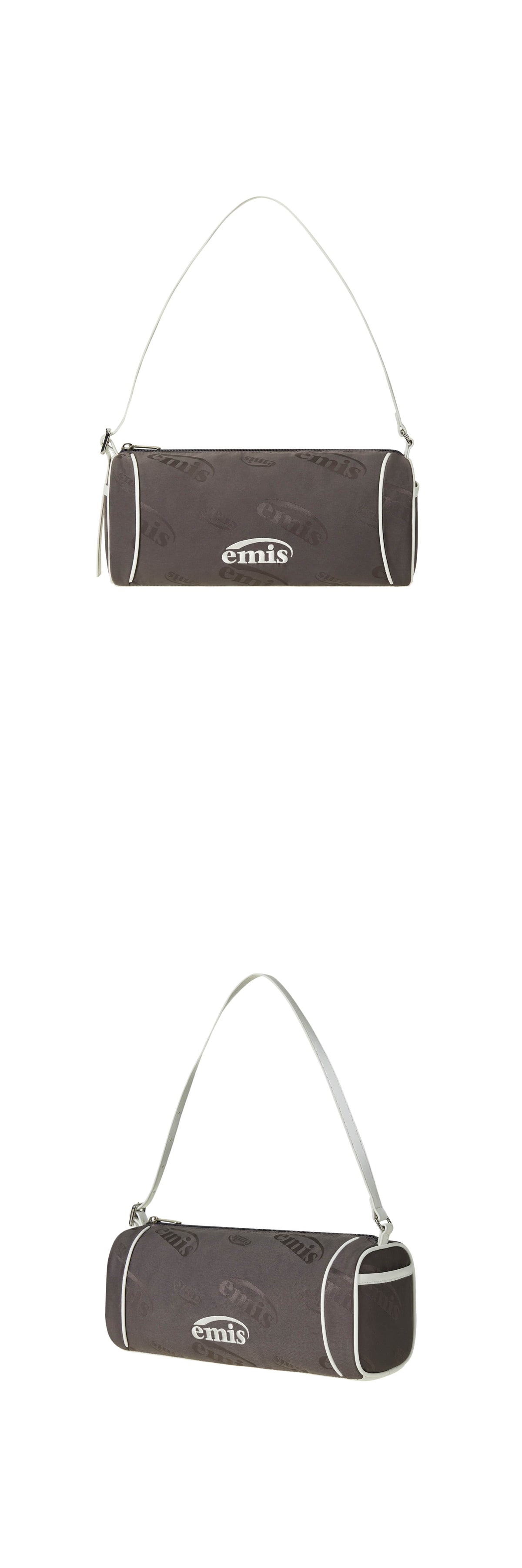 EMIS Logo Jacquard Shoulder Bag-Brown