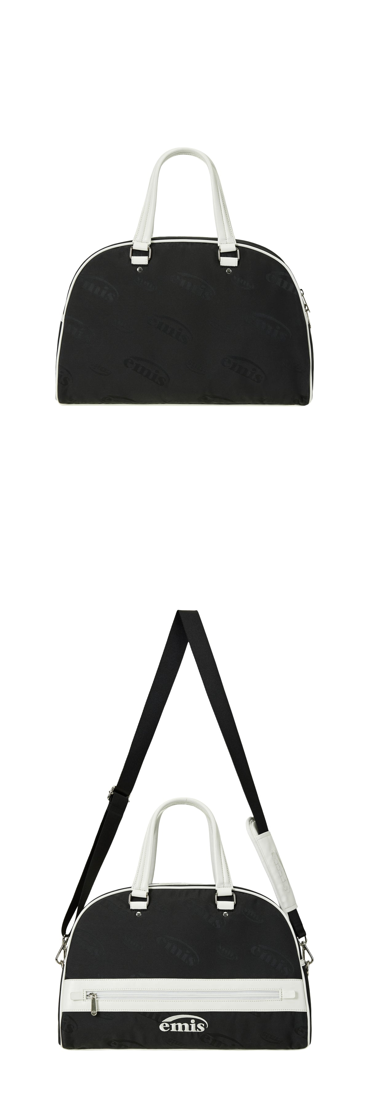 EMIS Logo Jacquard Duffle Bag-Black