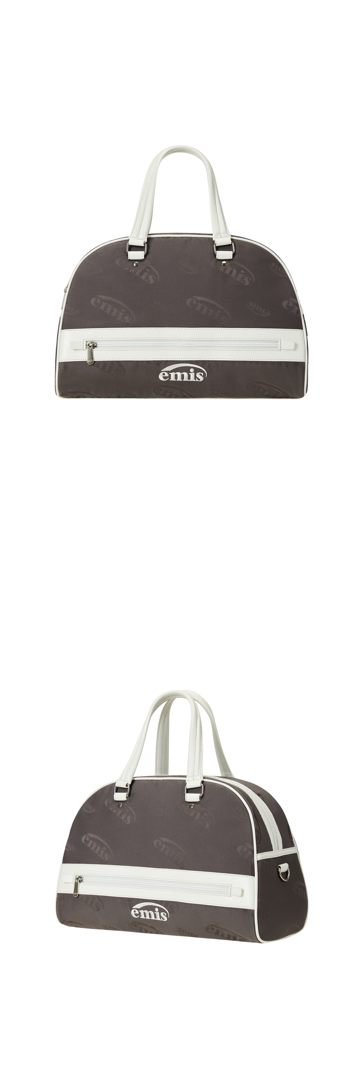 EMIS Logo Jacquard Duffle Bag-Brown