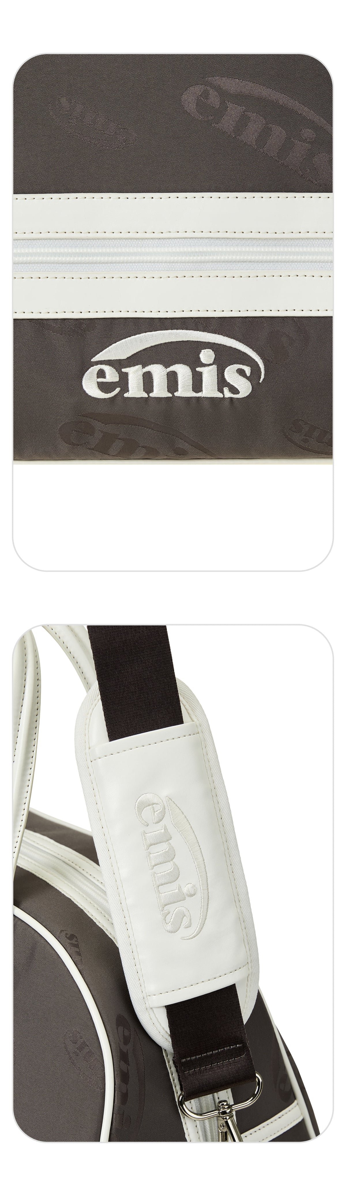 EMIS Logo Jacquard Duffle Bag-Brown