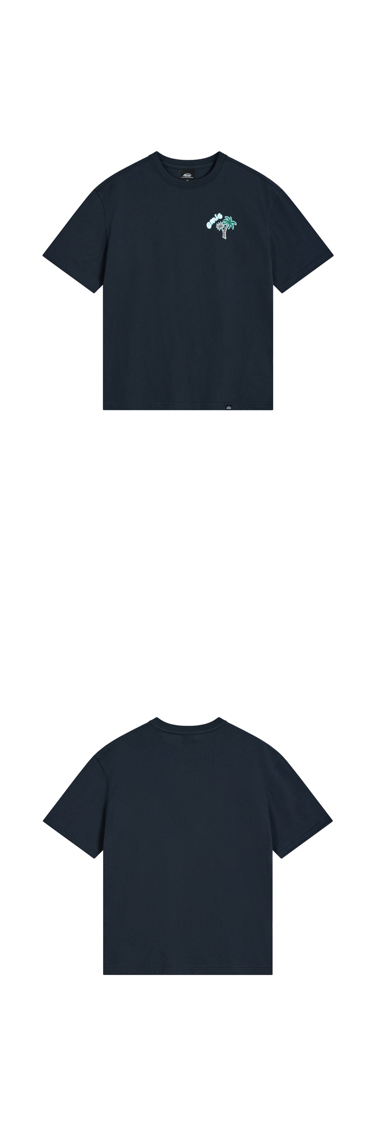 EMIS Coastal Embroidery T-Shirt-Navy