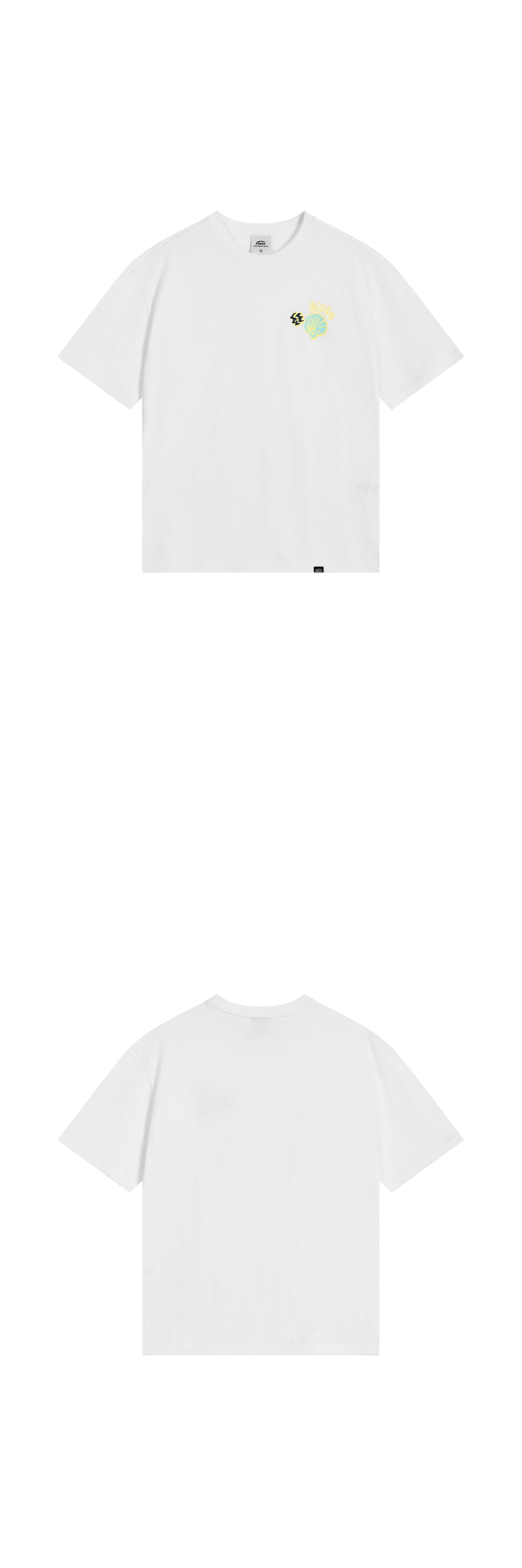 EMIS Coastal Embroidery T-Shirt-White