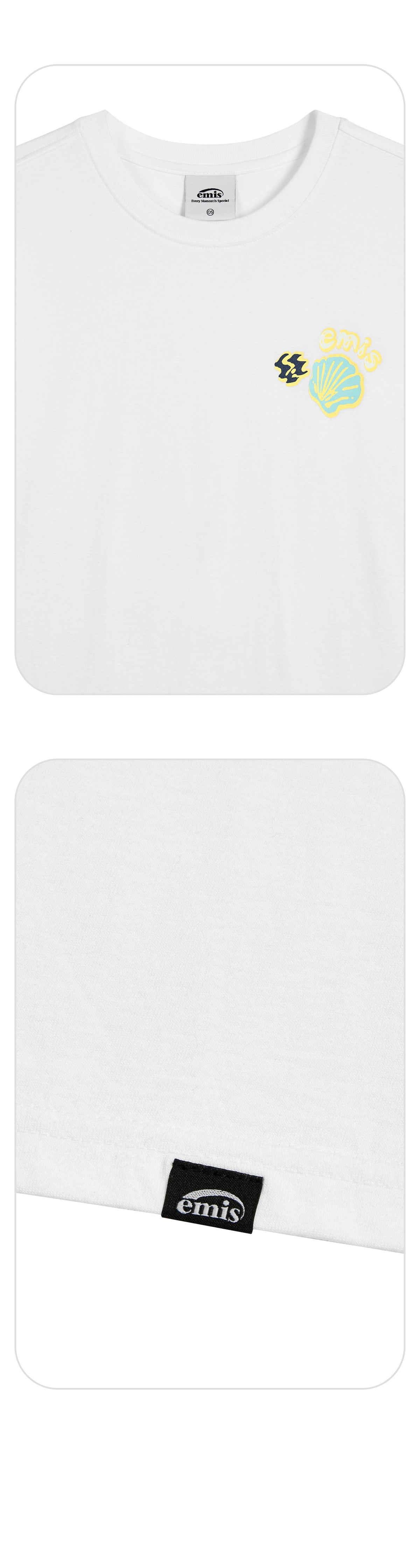 EMIS Coastal Embroidery T-Shirt-White