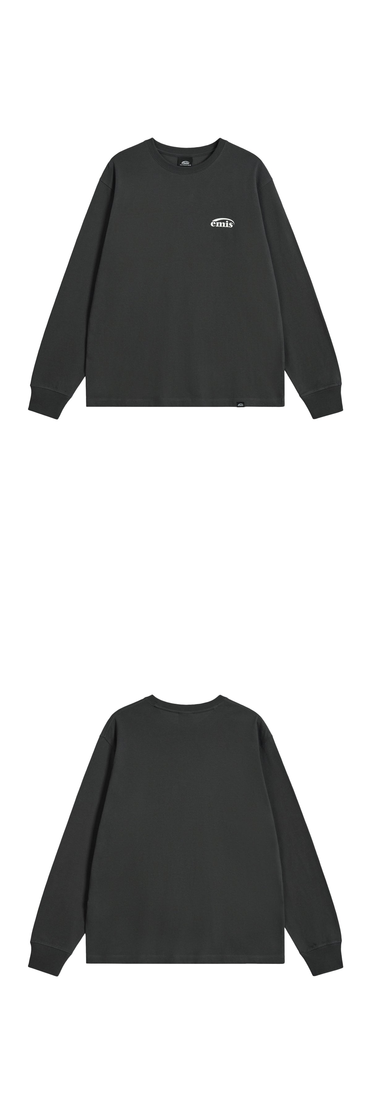 Emis Logo Long Sleeve T-Shirt-Charcoal