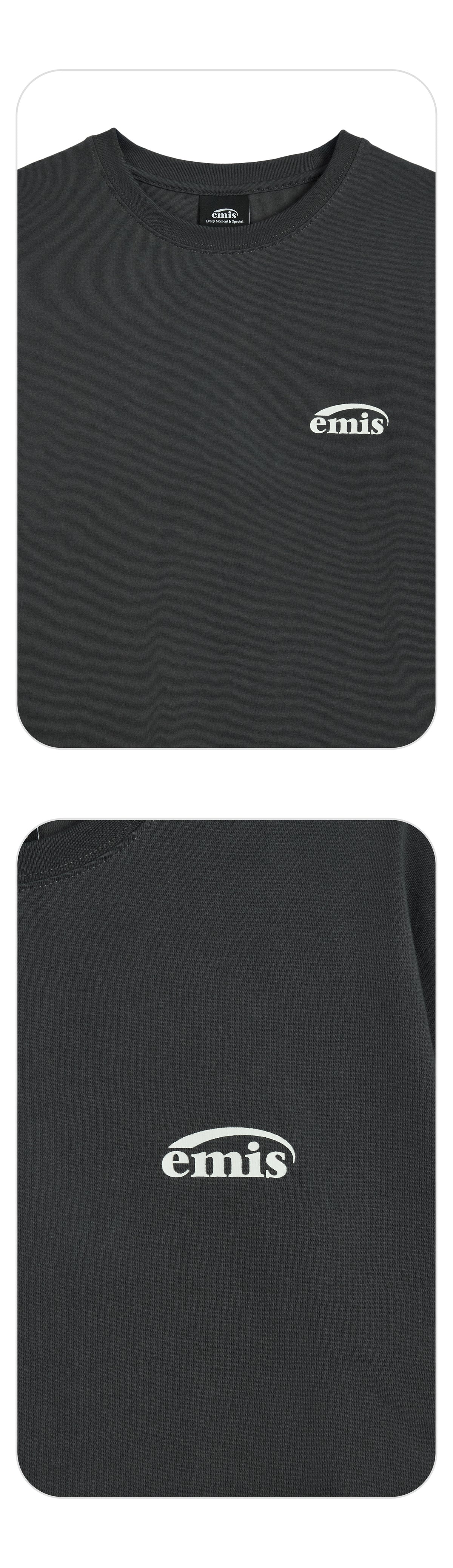 Emis Logo Long Sleeve T-Shirt-Charcoal