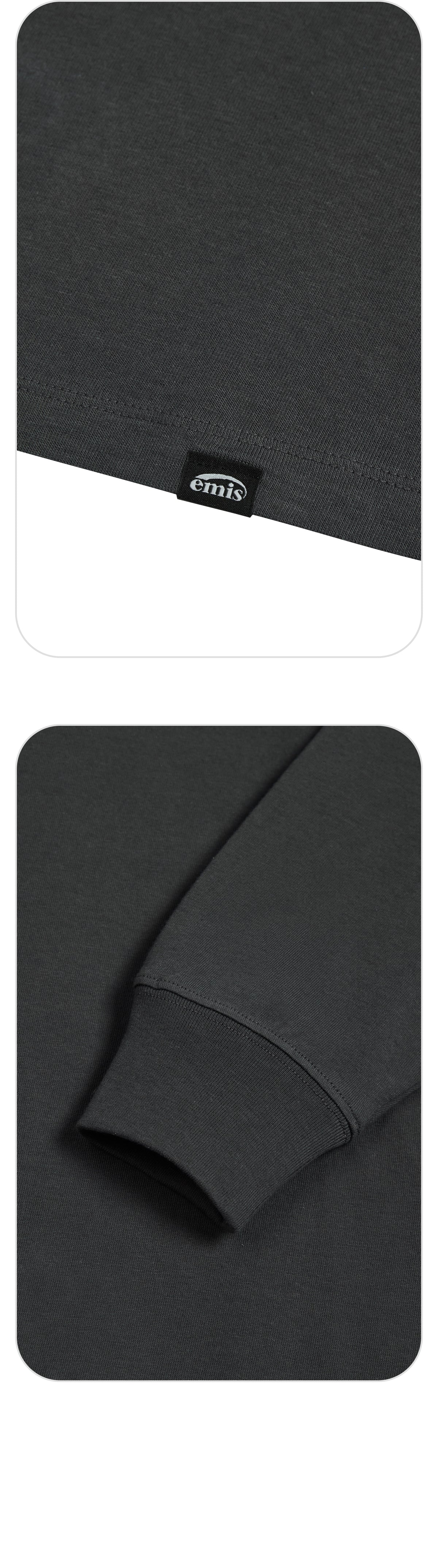 Emis Logo Long Sleeve T-Shirt-Charcoal