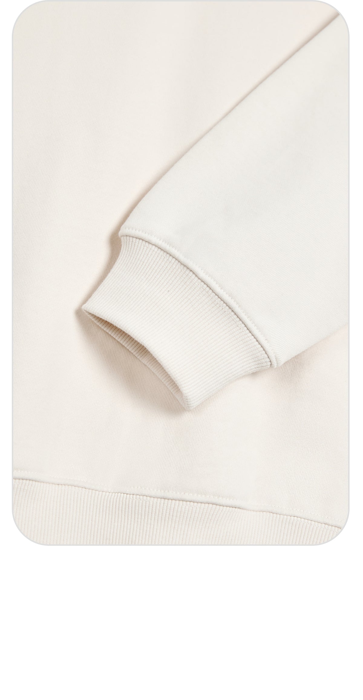 Emis Heart Rubber Patch Sweatshirt-Ivory