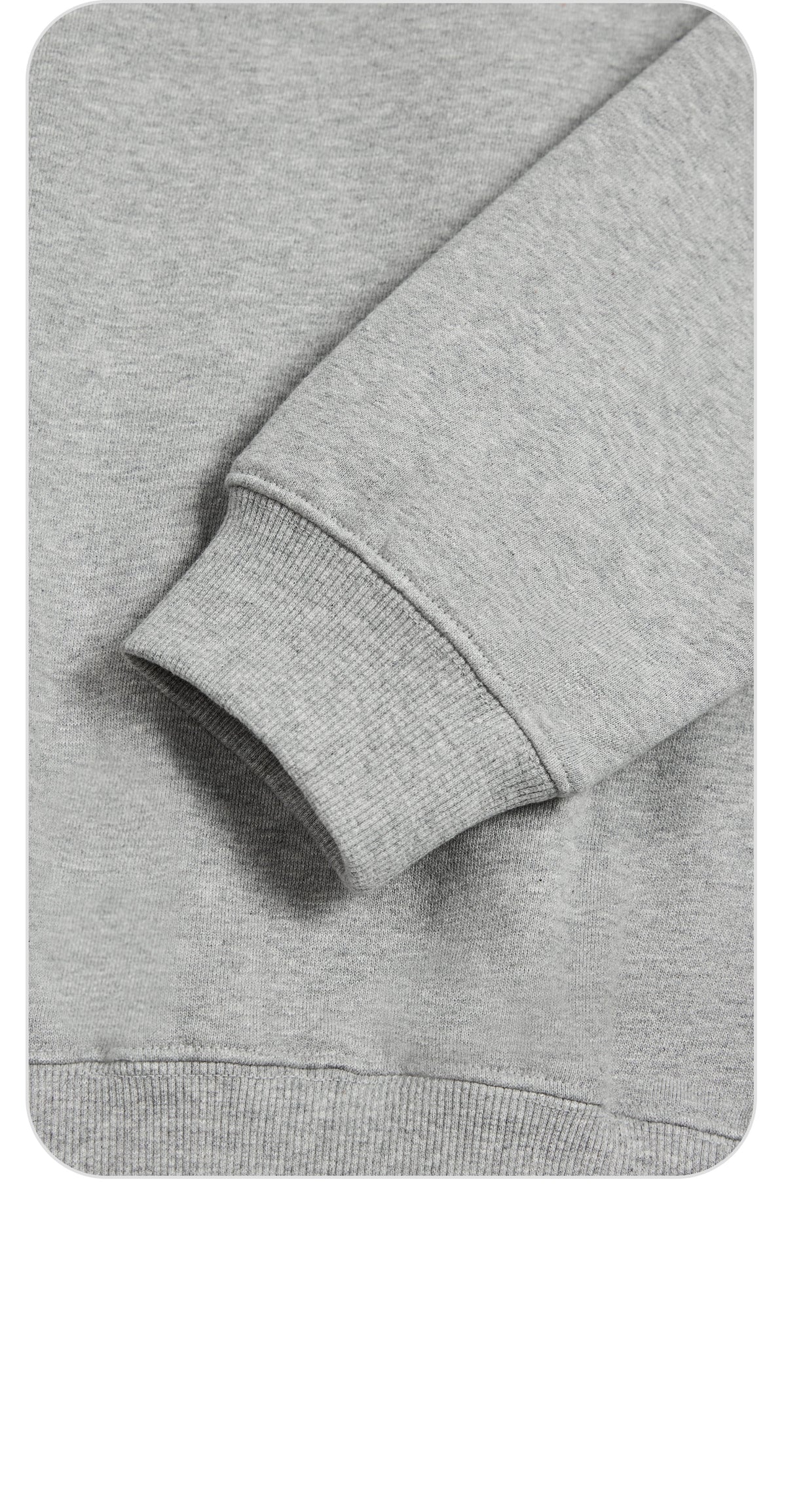 EMIS Heart Rubber Patch Sweatshirt-Melange Gray