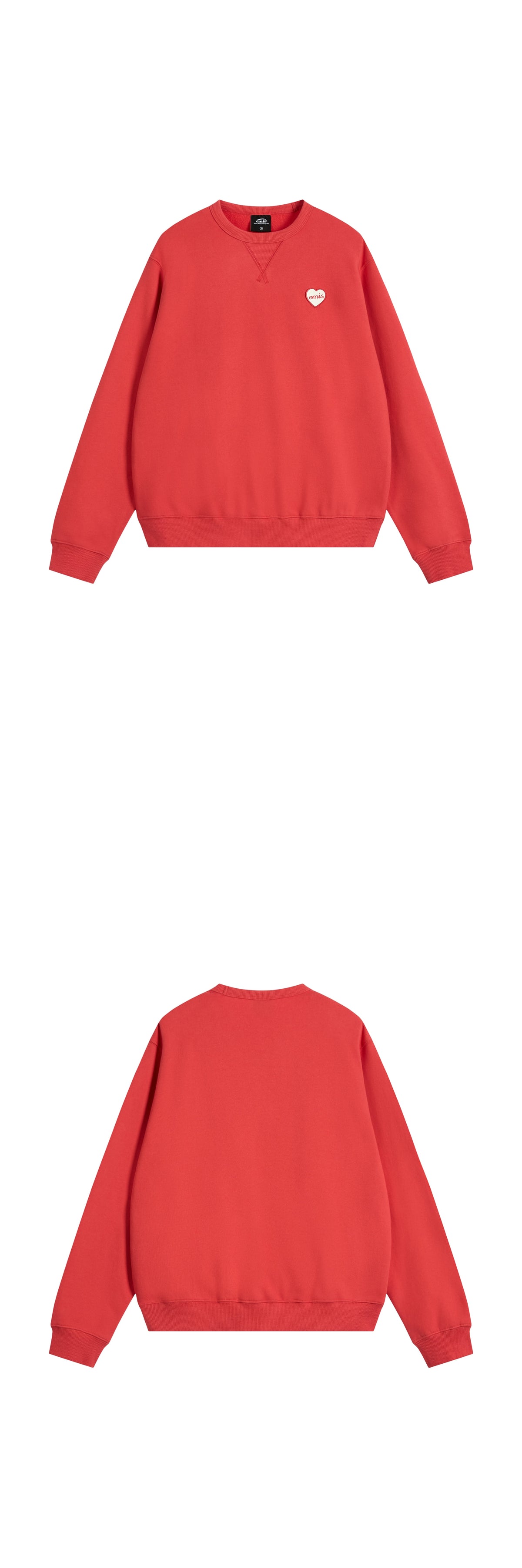 EMIS Heart Rubber Patch Sweatshirt-Red
