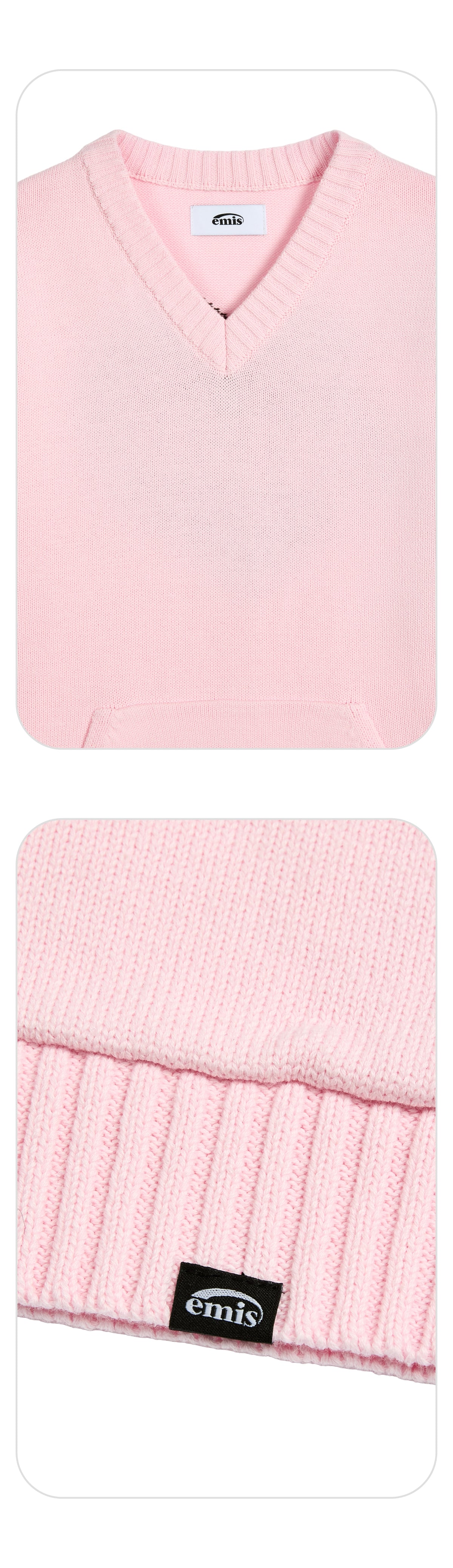 EMIS Heart Logo Pocket Pullover-Pink