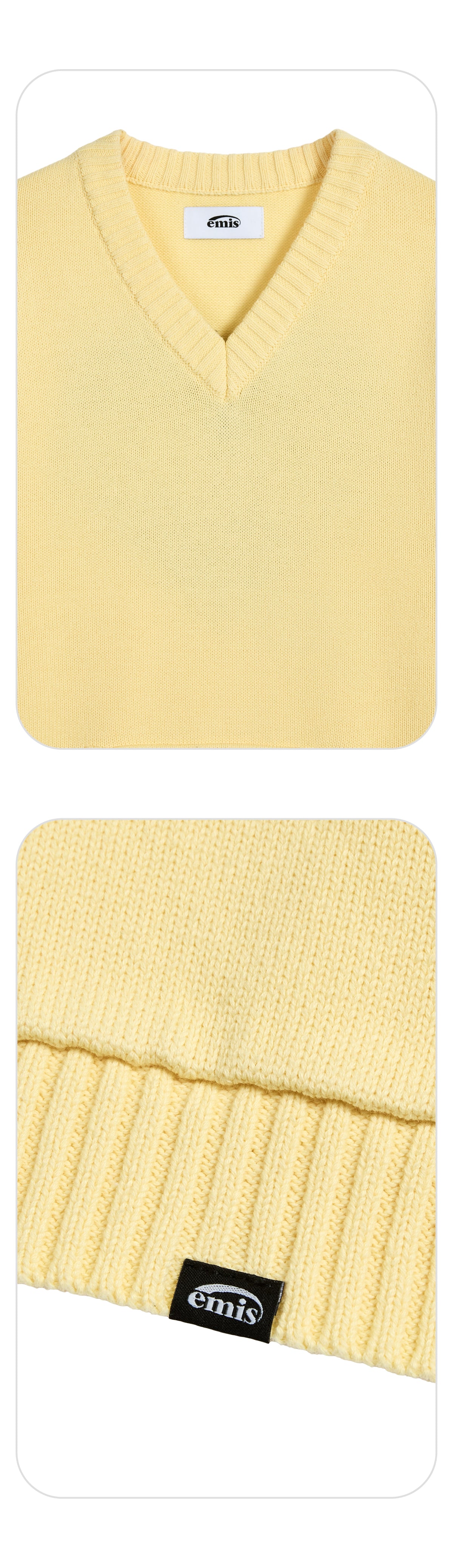 Emis Heart Logo Pocket Pullover-Yellow