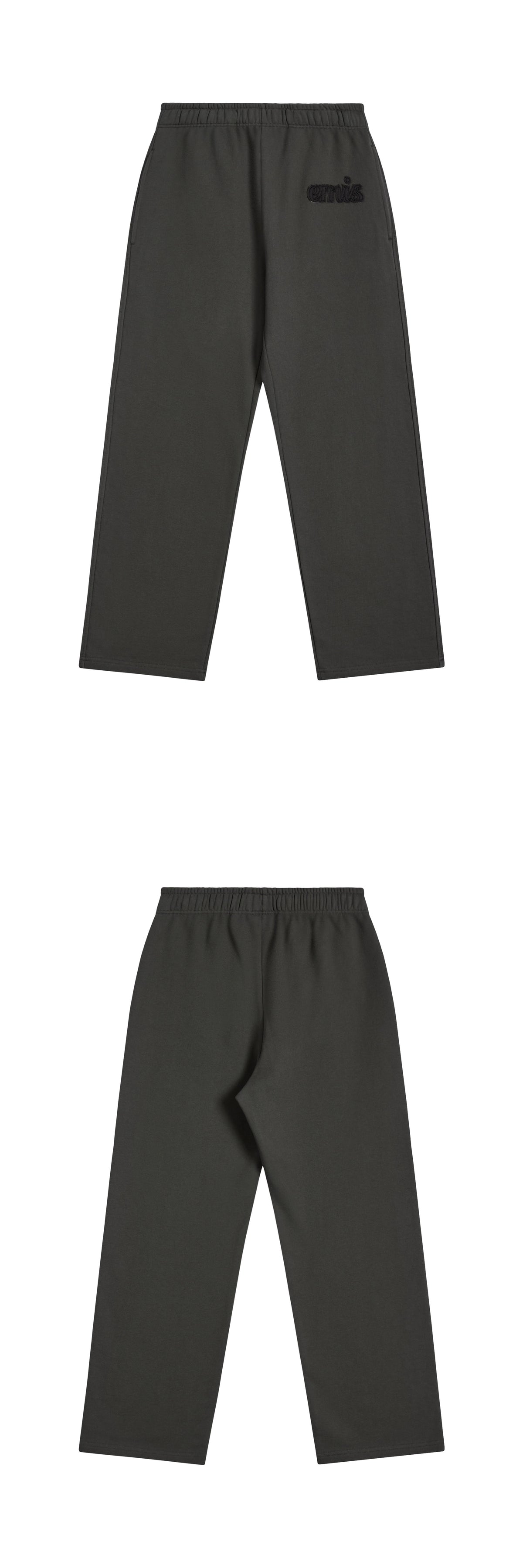 EMIS Color-Block Applique Jogger Pants-Charcoal