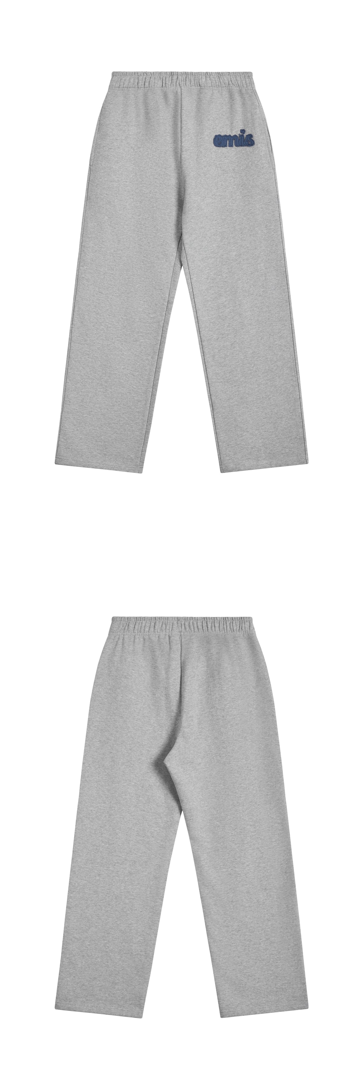 EMIS Color-Block Applique Jogger Pants-Gray