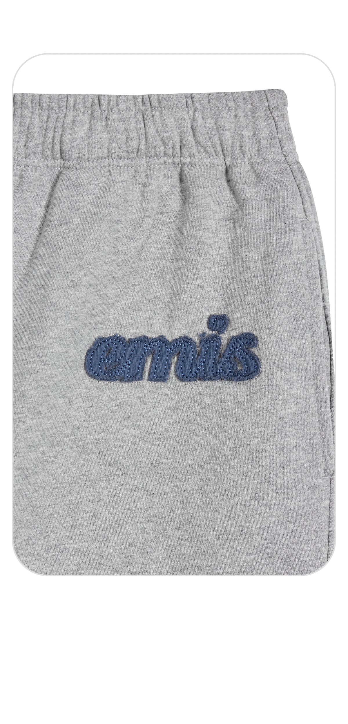EMIS Color-Block Applique Jogger Pants-Gray