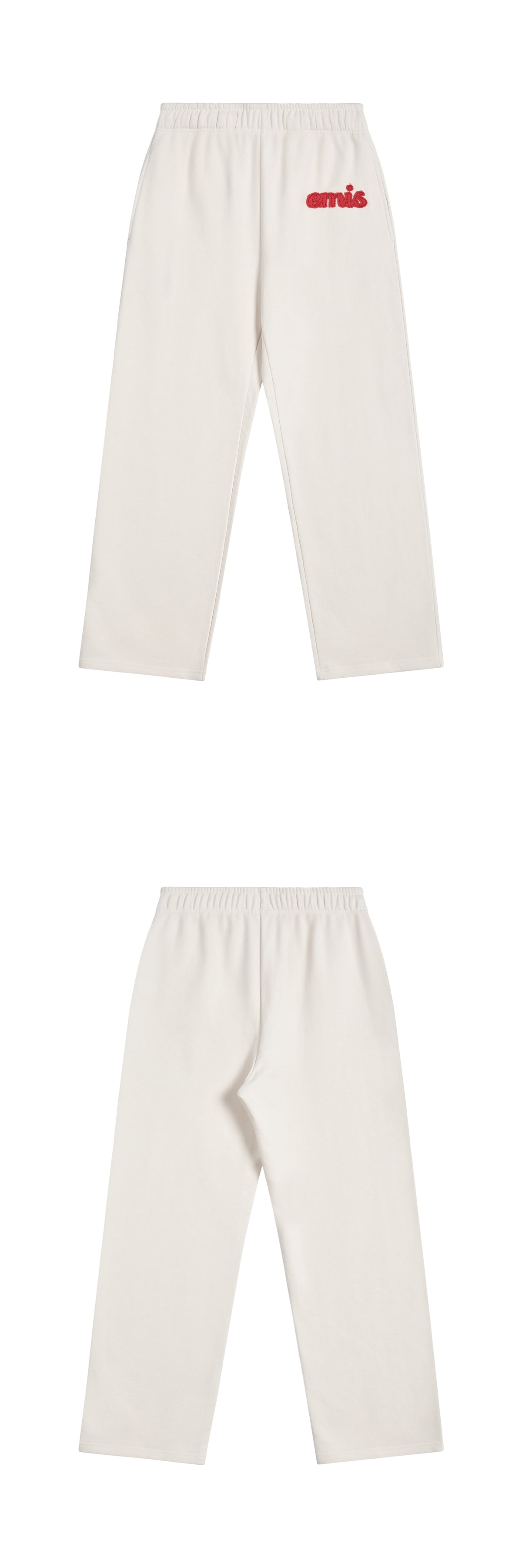 Emis Color-Block Applique Jogger Pants-Ivory