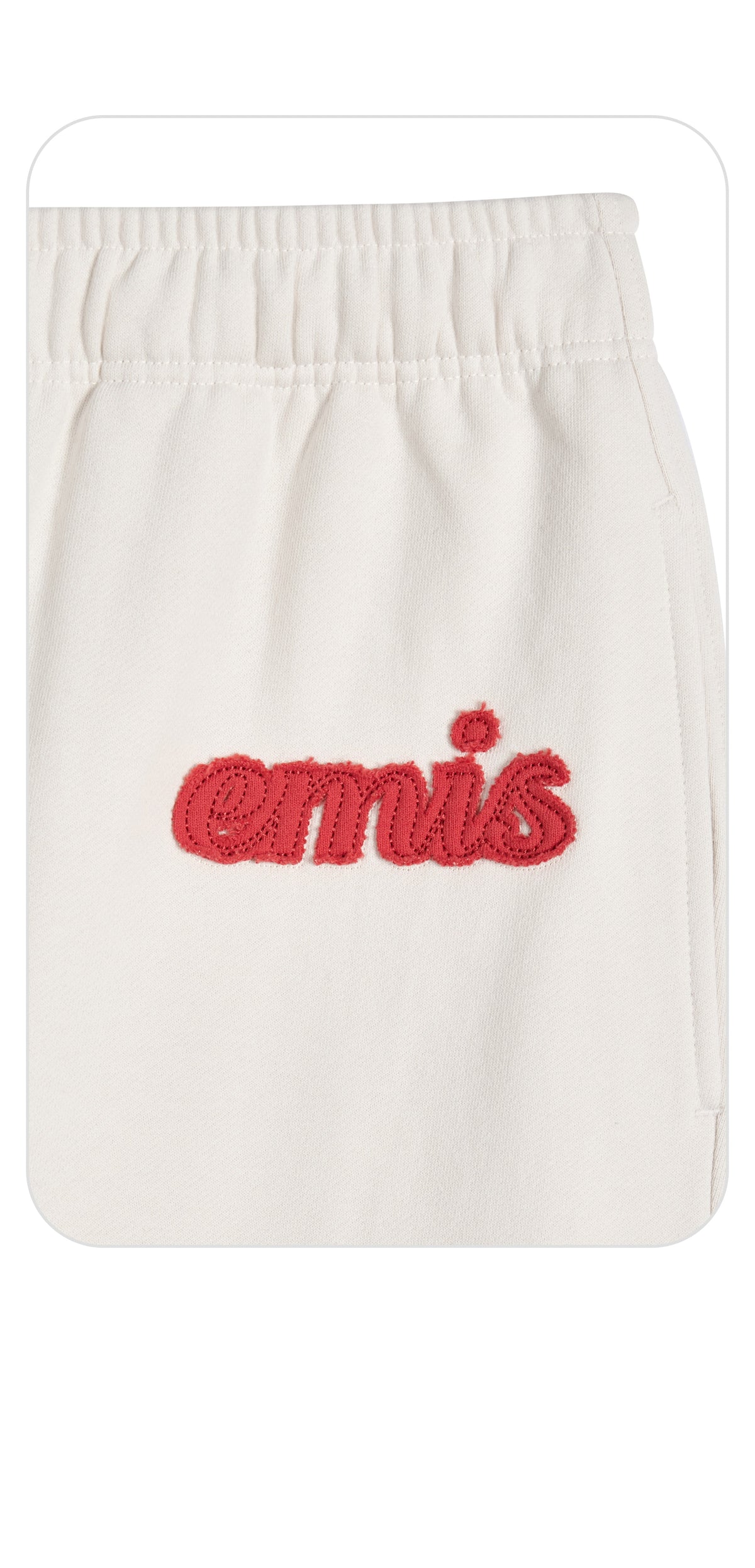 Emis Color-Block Applique Jogger Pants-Ivory