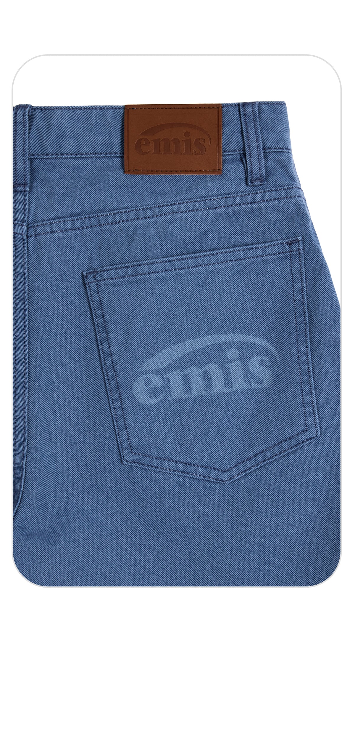 Emis Drawstring Cotton Shorts-Blue