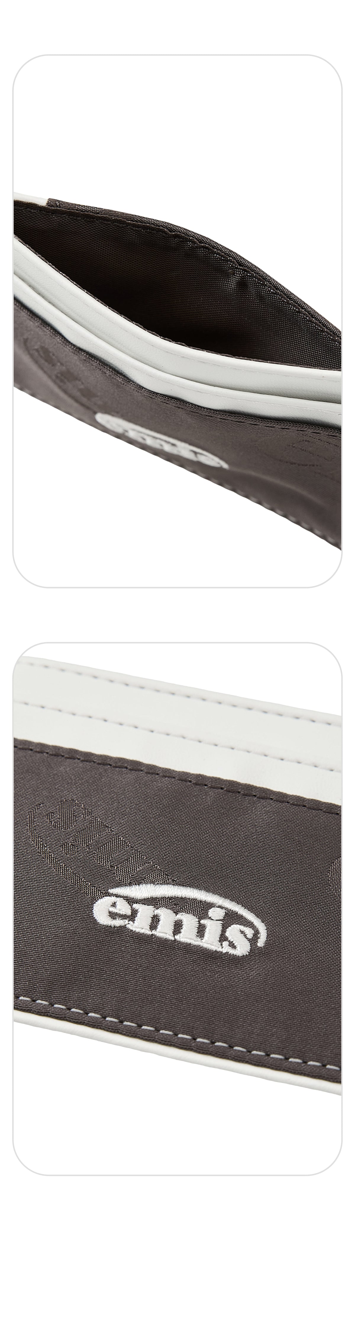 EMIS Logo Jacquard Wallet-Brown