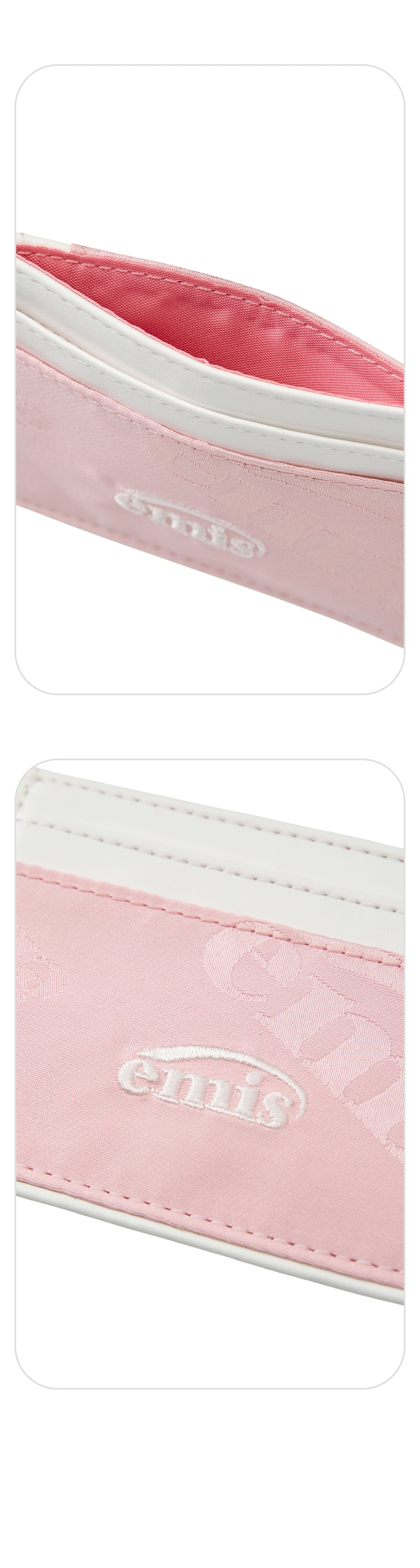 Emis Logo Jacquard Wallet-Pink