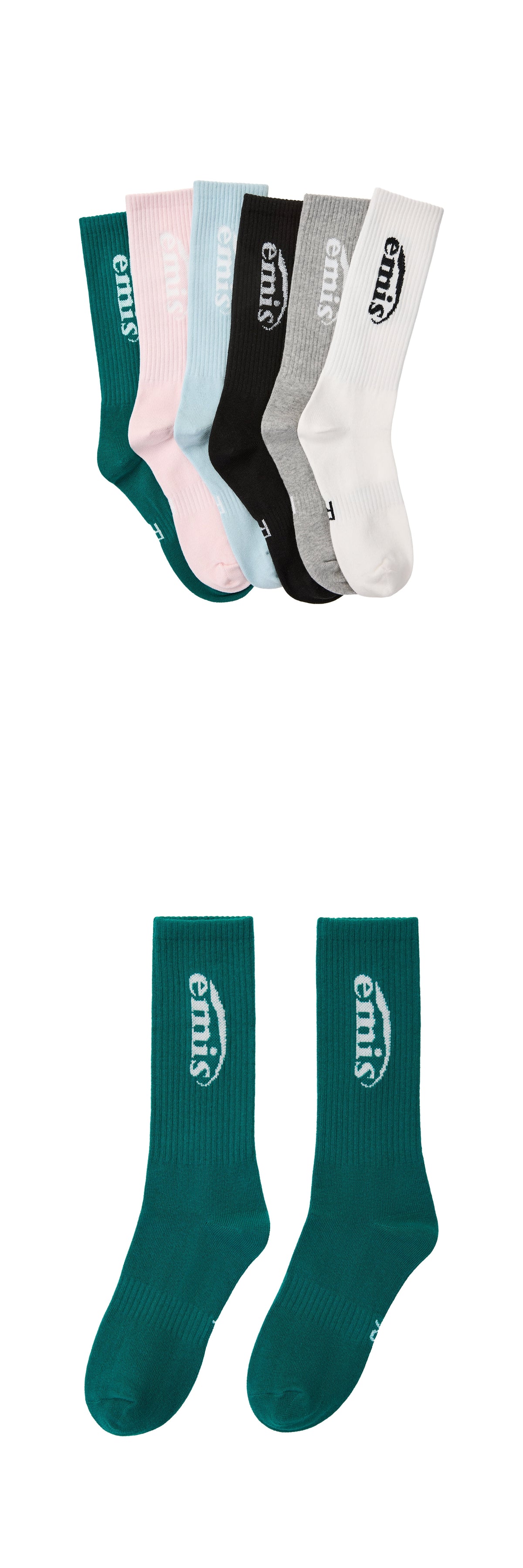 Emis New Logo Jacquard Socks-Green