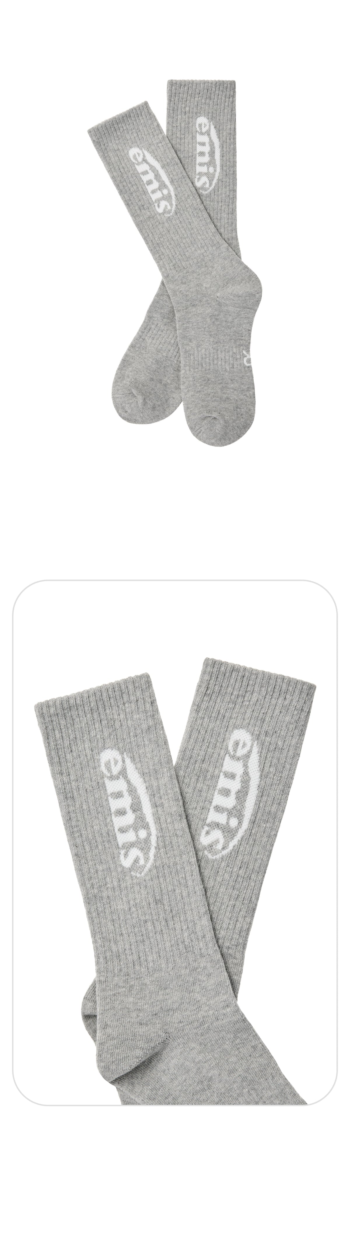 Emis New Logo Jacquard Socks-Gray