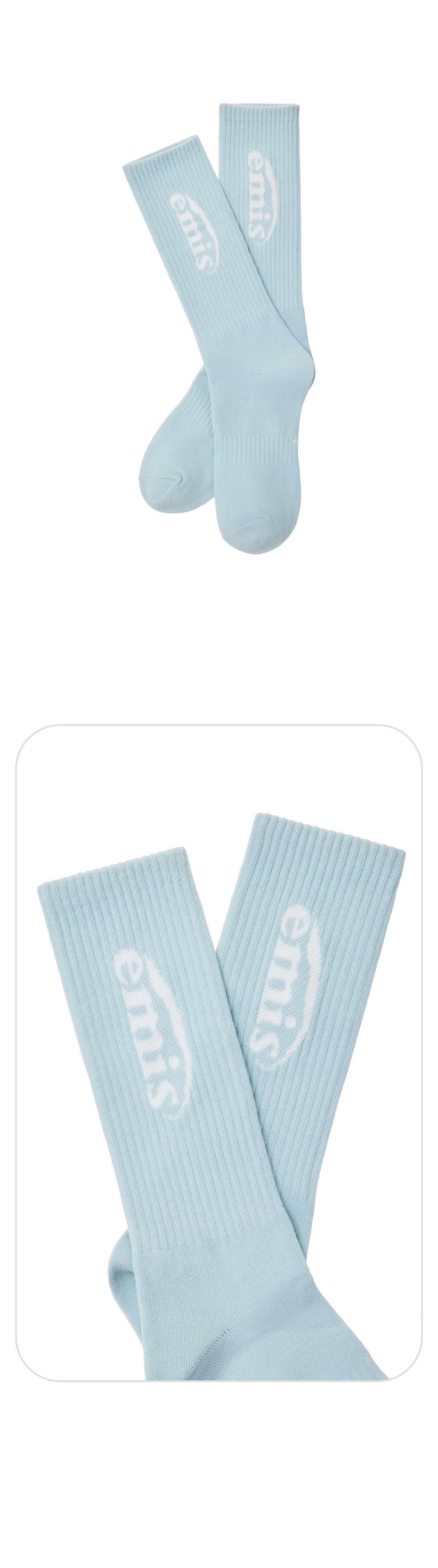 EMIS New Logo Jacquard Socks-Pastel Blue