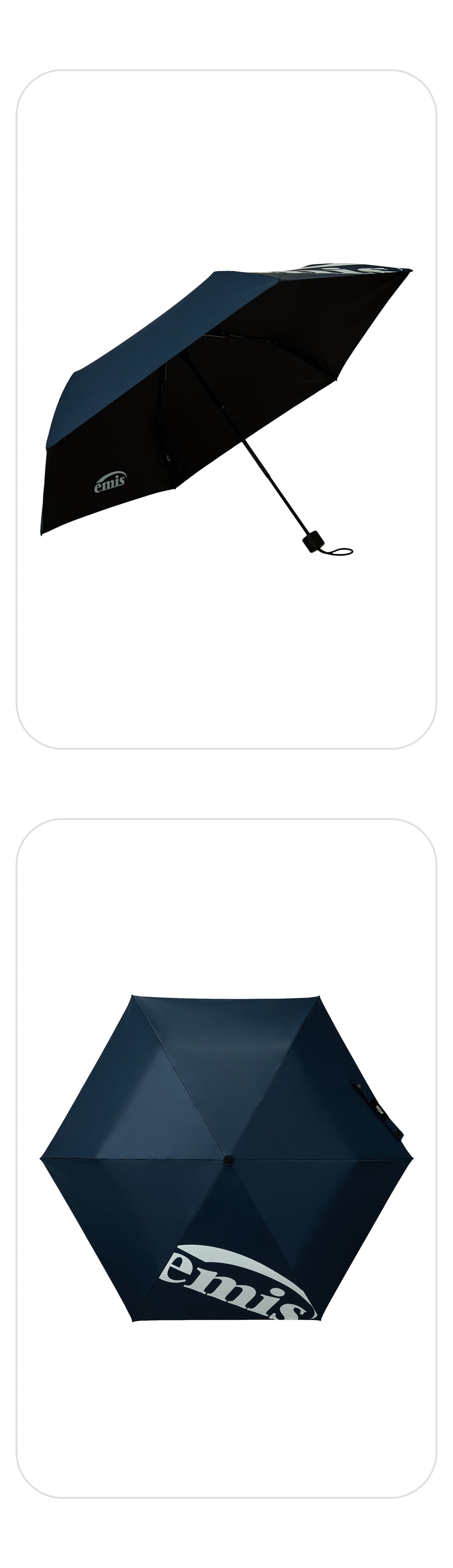 EMIS 3-Fold Manual Sun Umbrella-Navy