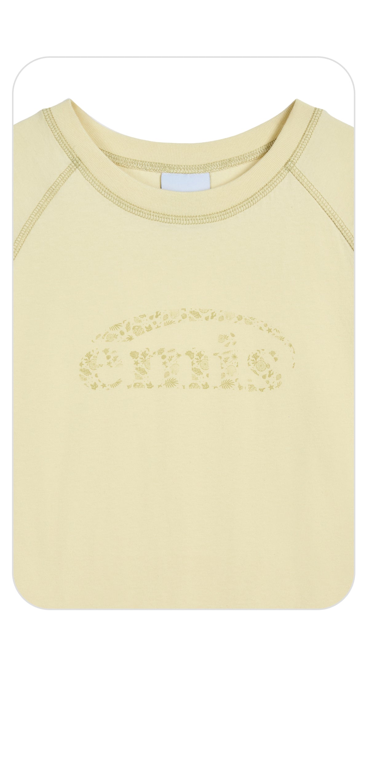 EMIS Coastal Cover Stitch T-Shirt-Yellow