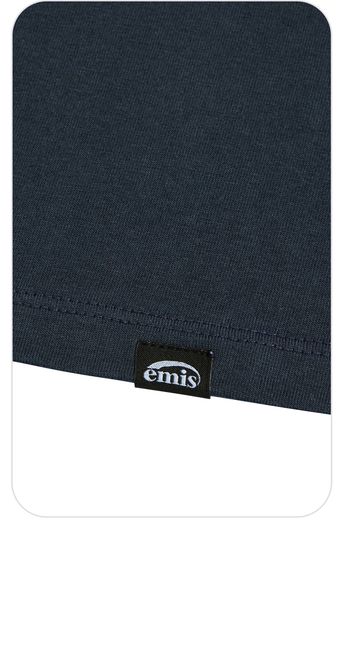 EMIS Heart Rubber Patch T-Shirt-Navy