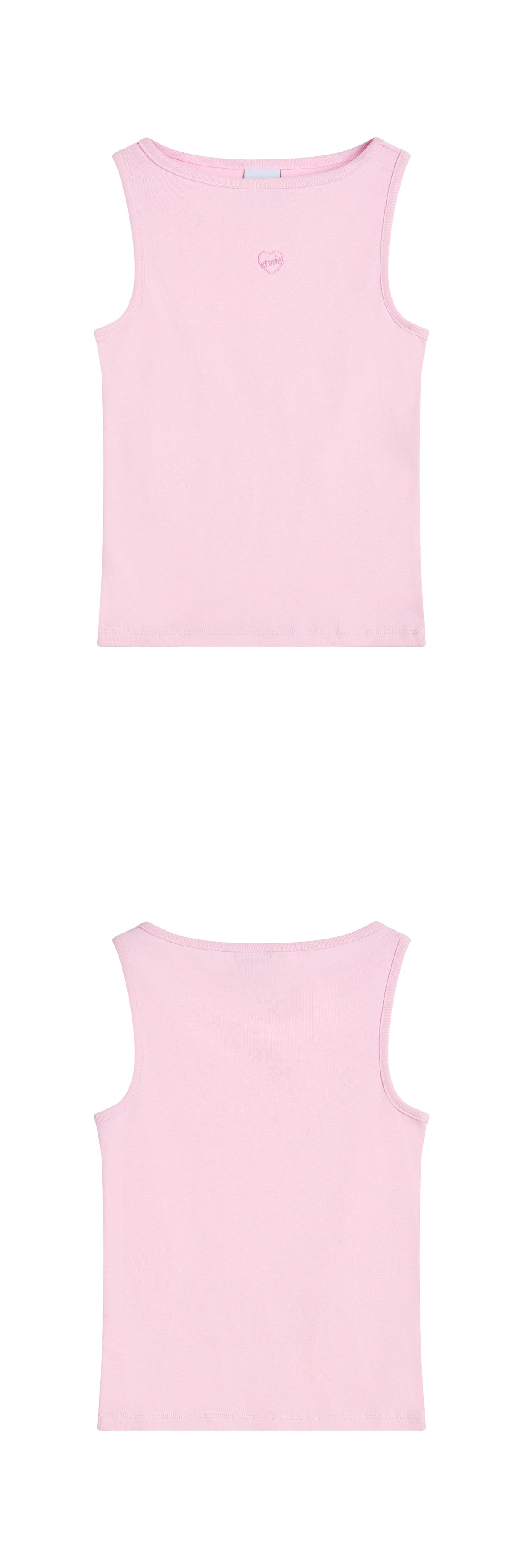 EMIS Boat Neck Tank Top-Pink