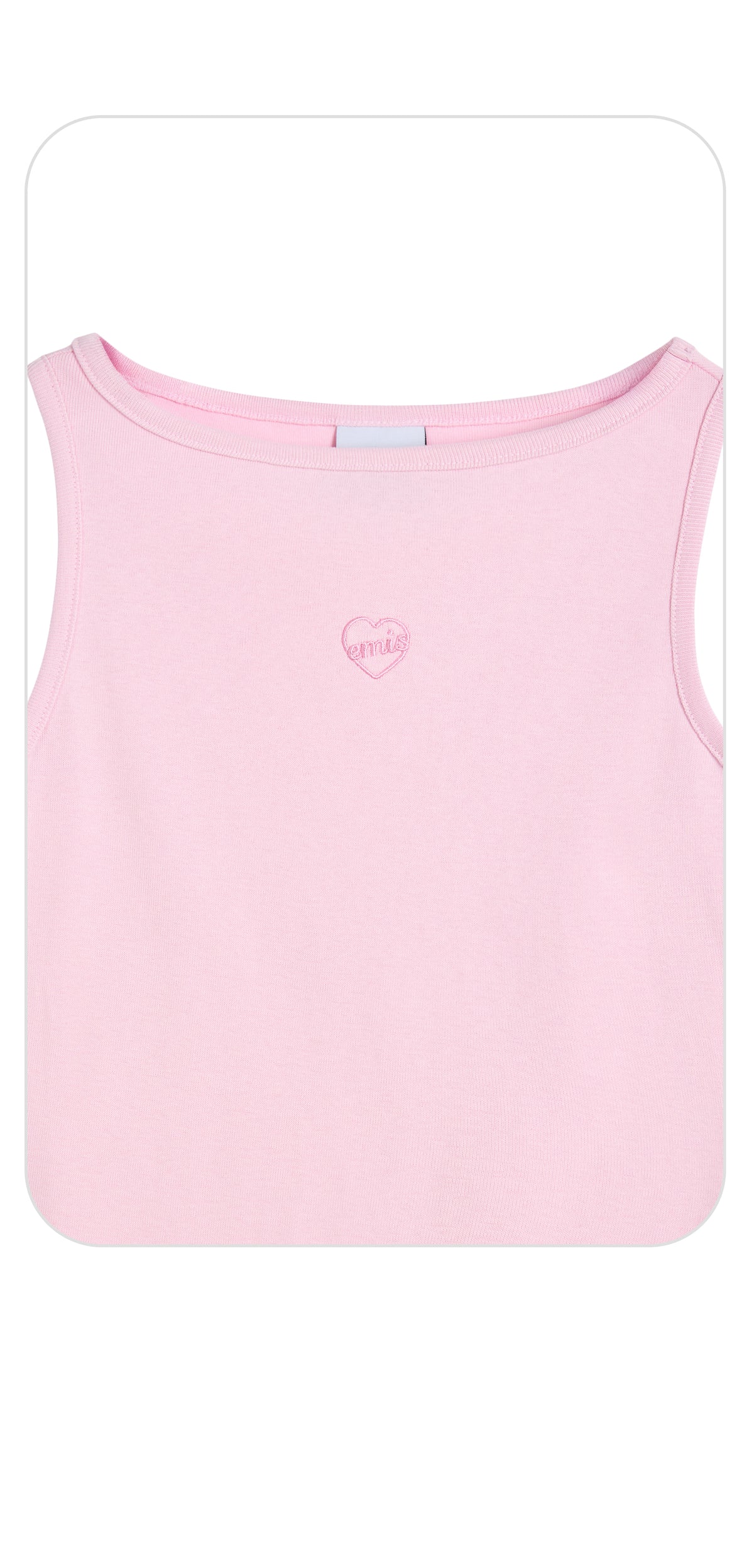 EMIS Boat Neck Tank Top-Pink