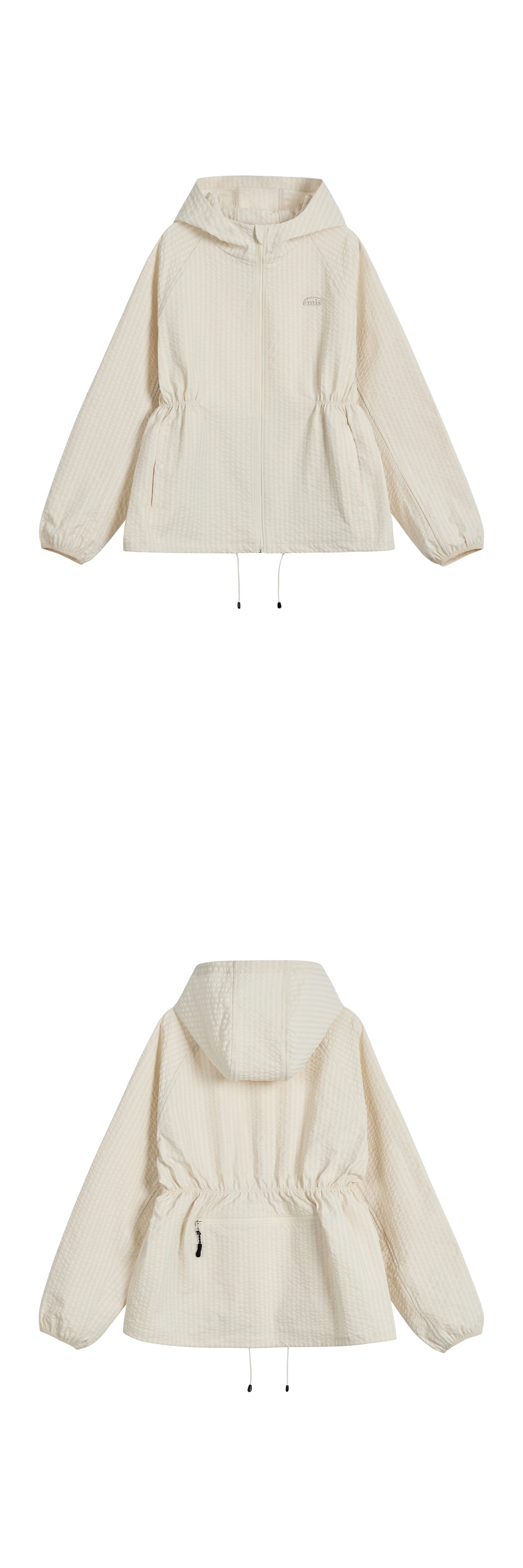 Emis Packable Windbreaker-Ivory