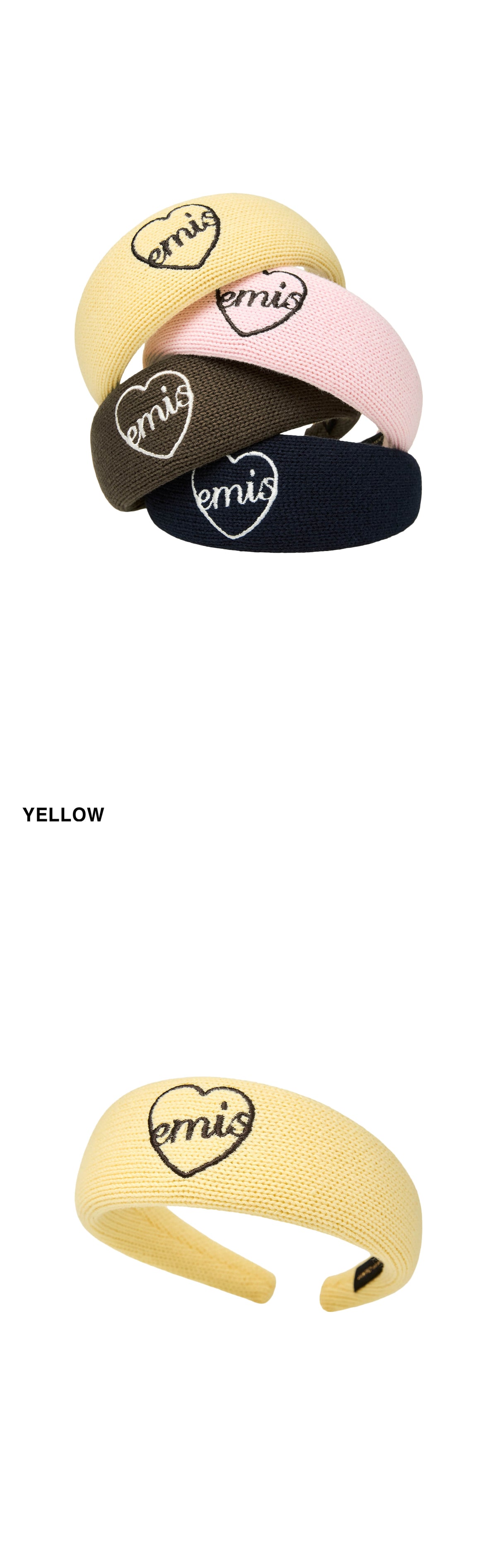 Emis Heart Logo Knit Hair Band