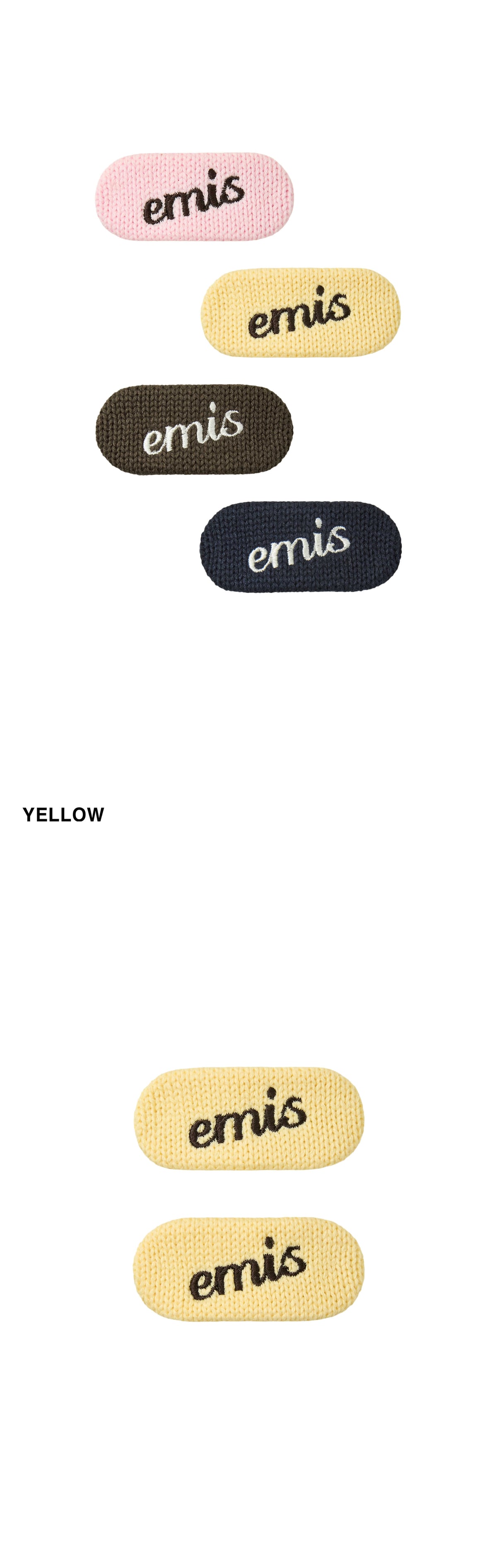Emis Heart Logo Knit Hairpin